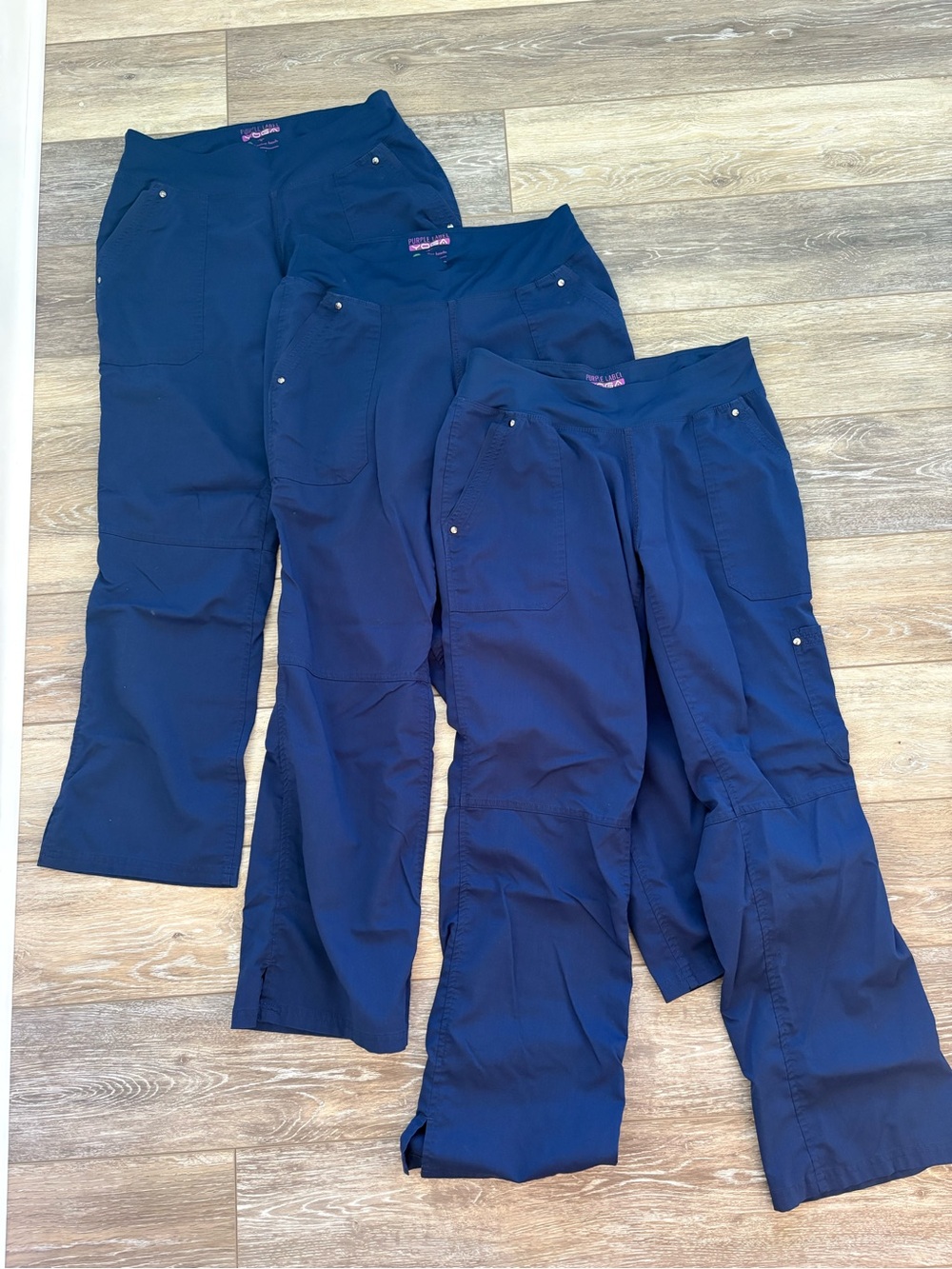 Women’s Navy Healing Hands Scrub Pants - set of 3